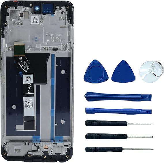 G 2025 LCD Screen Display Touch Screen Digitizer with Frame Assembly Replacement for Motorola Moto G 5G 2025 XT2513-1 XT2513-2 XT2513V