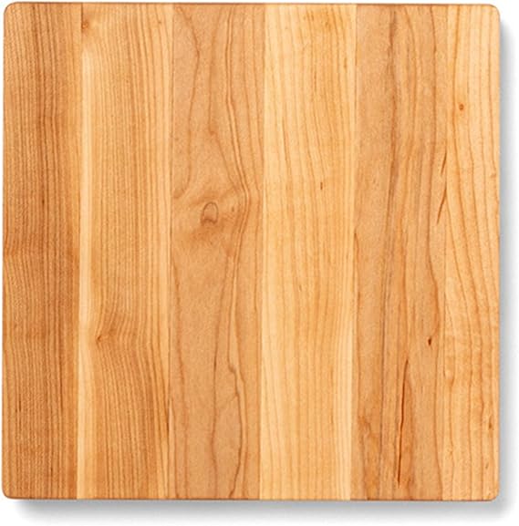 John Boos Chop-N-Slice Series Square Wooden Maple Cutting Board 10x10