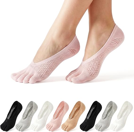Maxmoc Toe Socks Women,Breathable Sock With Toes Support Compression Sock