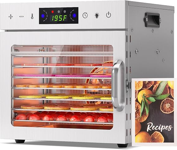 HOPERAN 8 Tray Food Dehydrator Machine for Jerky, Fruit, Herb & Dog Treats