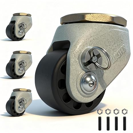 2" Heavy Duty Leveling Casters, 4000 lb Capacity, Set of 4