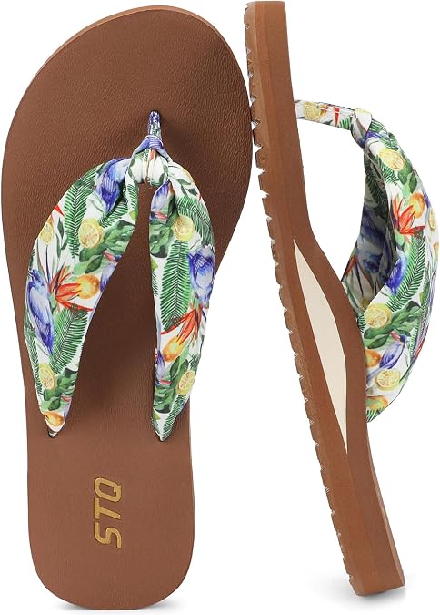 STQ Womens Arch Support Flip Flops Quick Dry Thong Sandals