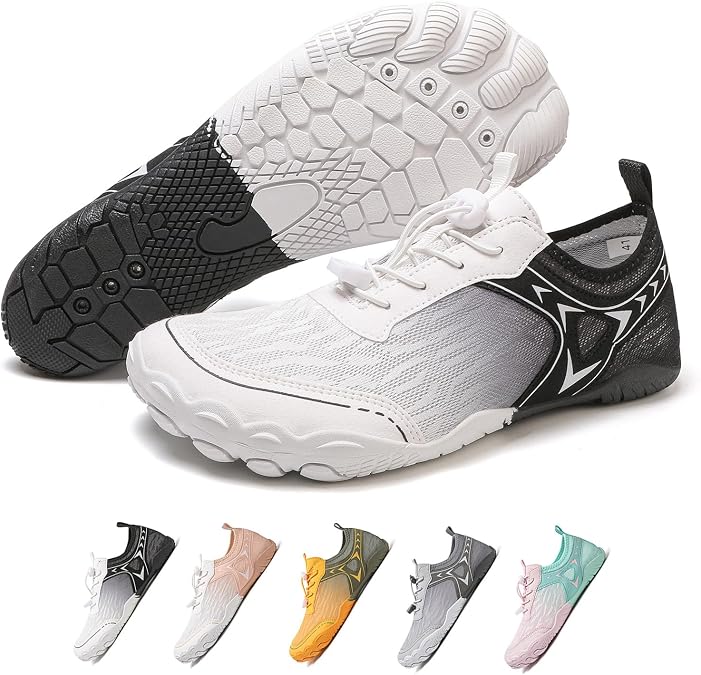 Water Shoes Women Men Hike Barefoot Footwear Non-Slip Unisex Wide Toe Box Athletic Outdoor Running Shoes for Yoga Beach Aqua Swim Surf Hiking
