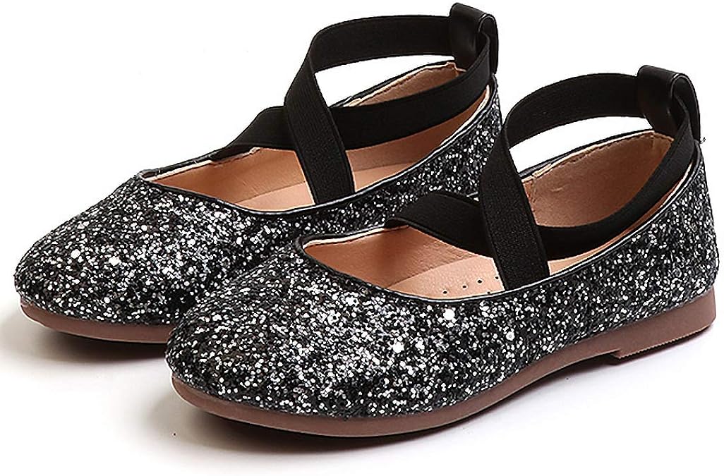 Toddler Girls Glitter Ballet Princess Dress Up Flats