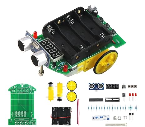 Electronic DIY Soldering Practice Learning Project Kit,Interesting Self Soldering Installation of Automatic Induction Car (D2-4)
