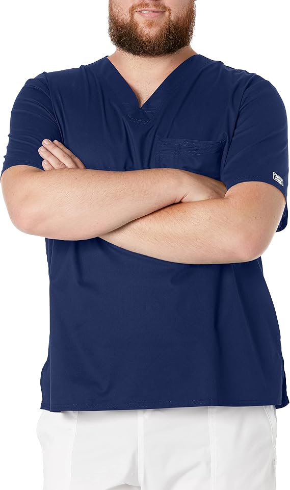 Cherokee Core Stretch Scrubs for Men Tuckable V Neck Scrub Top