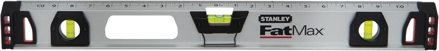 Stanley - Fatmax I-Profile Water Scale Ii, 120 Cm Length, Magnetic, 2 Vertical Water Scales1 Horizontal Damselfly, 1-43-556