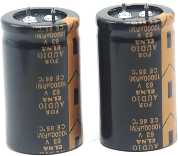2PCS 10000uF 63V Round Aluminum Audio High Fidelity Electrolytic Capacitor