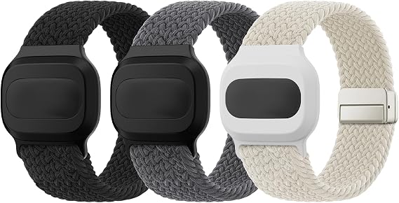 Google Fitbit Airバンド対応磁気ナイロン編組ストレッチストラップ。