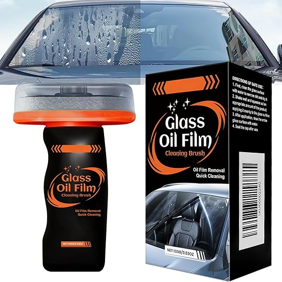 Q4 Glass Guard, Hand-Held Glass Emulsion, Car Glasss Oil Film Remover Brush, Automotive Oil Film Cleaners, Glasscleaner for Car, Windows, Mirrors, and Glasss Surfaces