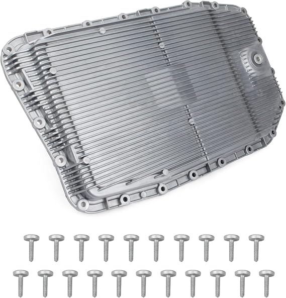 Aluminum Automatic Transmission Fluid Oil Pan Compatible with BMW E90 E91 E65 F01 E83 E53 E70 E85 545i 750i Jaguar S-Type Land Rover Range Rover 3.0L 4.2L 4.8L 5.0L 2002-2012 OE 24117571227