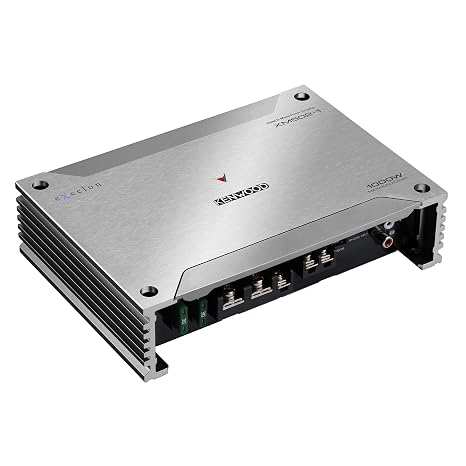 KENWOOD XM502-1 Excelon Marine/Motorsport Mono Subwoofer Car Amplifier | 500W RMS | Class-D Design | Weatherproof & Compact | Bass Boost & Subsonic Filter | Remote Control Compatible |