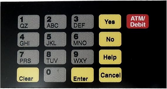 Gilbarco T50064-1010 Keypad Overlay, Smartpad