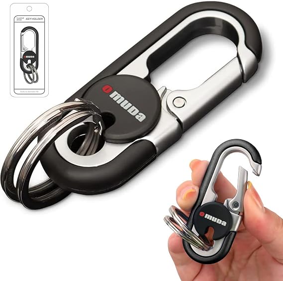 Men's Car Key Chain, Personalized Creative Stainless Steel Car Keychain for Men, Anti-Loss Heavy Duty Metal Key Ring