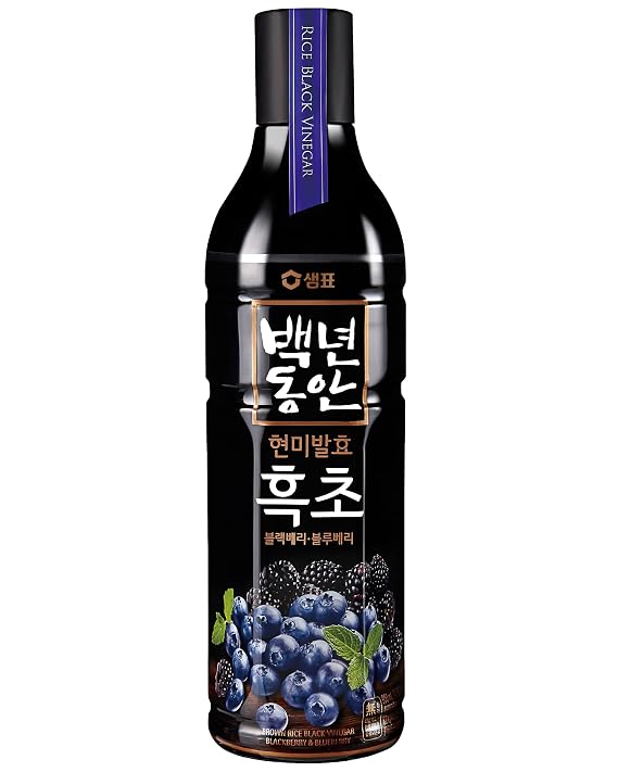 Sempio Rice Black Vinegar Drink: Blackberry & Blueberry, Vegan, 30.4 fl oz