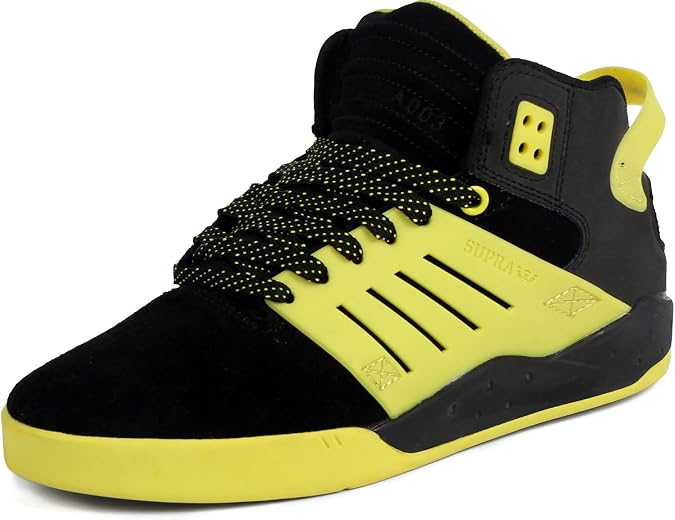 Supra - Womens Skytop Iii Mid Top Shoes in Black/Yellow/Black