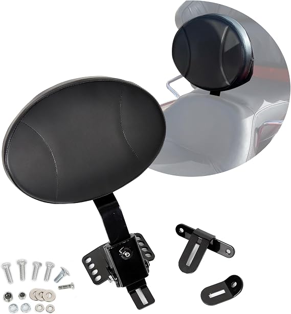 ECOTRIC Plug-in Rider Backrest Kit Compatible with Harley Davidson