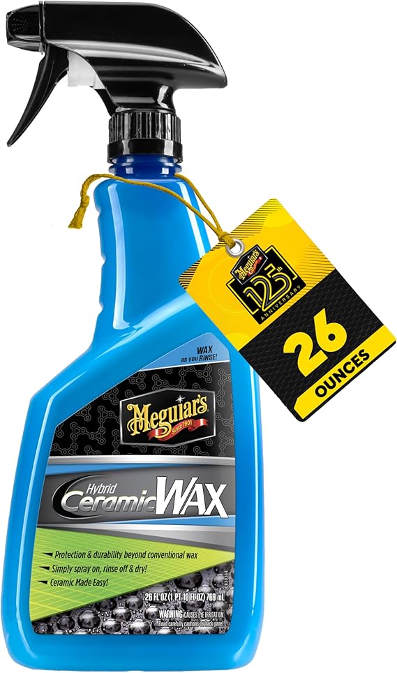 Meguiar's Hybrid Ceramic Wax, 26 Oz | Easy-to-Use Spray Wax for Car Detailing with the Superior Protective Power of Advanced SiO2 Hybrid Barrier Technology