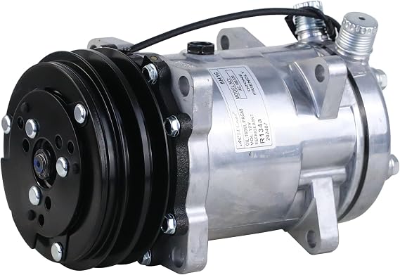 Universal A/C Compressor with Black 2PK Clutch SD510 5H16 R134A