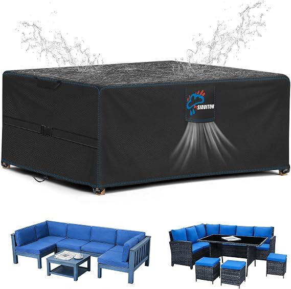 SIRUITON 520D Garden Furniture Covers Waterproof,250x250x90cm