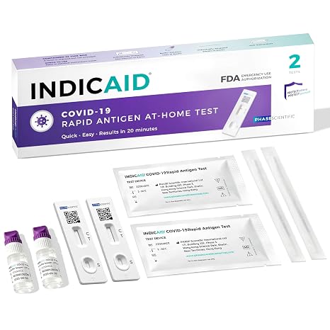 INDICAID COVID-19 Antigen Rapid Test, FDA EUA-Authorized OTC, HSA/FSA