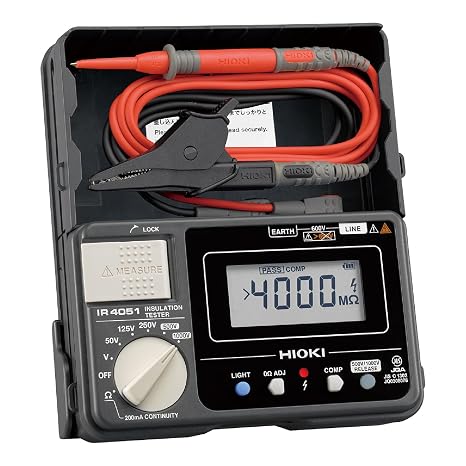 Hioki Electric IR4051-10 Insulation Resistance Meter, JIS Certified, 5-Range