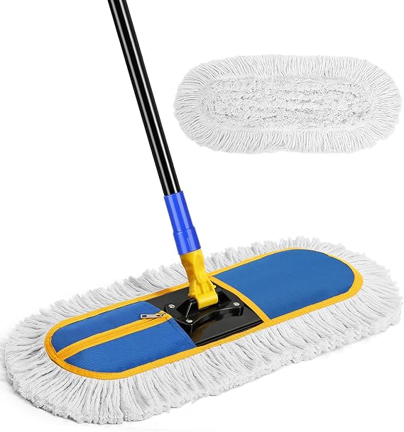 SOBONNE Dust Mop for Hardwood Floors Cleaning,Wet Dry Dust Broom