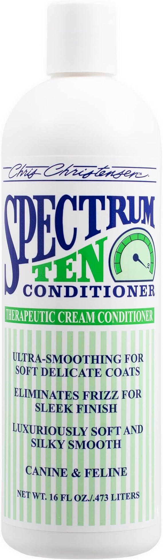 Chris Christensen Spectrum Ten Dog Conditioner, Groom Like a Professional, Gentle Cleansing, Leaves Coat Soft & Silky, Gorgeous Shine, Made in the USA, 473ml