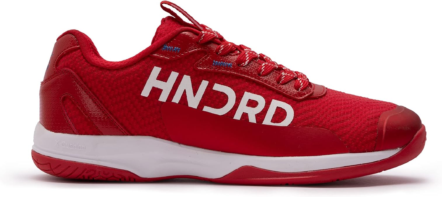 Hundred Xoom Pro non-marking professional badminton shoes for men material: mesh TPU and leather sole: rubber and phylon suitable for badminton/tennis/basketball
