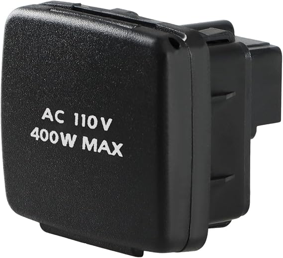 Center Console Rear Power Outlet Plug 110V 400W Rear AC Outlet Socket Assembly Compatible with Ford F150 2015-2016 Replace# FL3Z-19N236-A