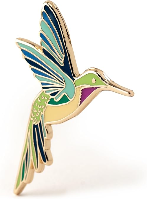 Cute Hummingbird Enamel Pin Hard Enamel Hummingbird Lapel Pin, Colorful Hummingbird Brooch, Perfect Gifts for Hummingbird Lovers