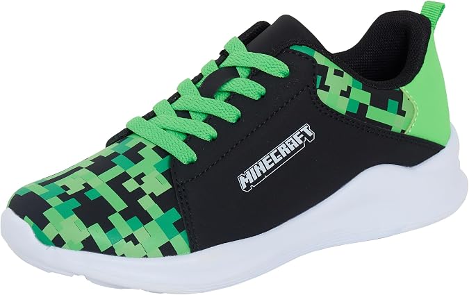 Minecraft Boys Trainers for Kids Girls Creeper Gaming Lightweight Sports Shoes for Gamers