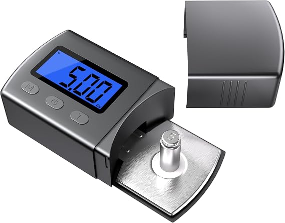 DIGITNOW Digital Turntable Stylus Force Scale Gauge 0.01g/5.00g,Tracking Force Pressure Scale for Tonearm Phono Cartridge, Blue LCD Backlight