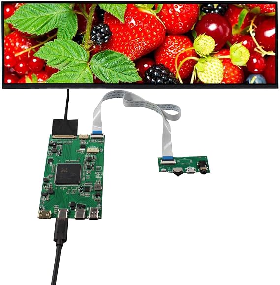 VSDISPLAY 12.7'' 2880x864 NV127H4M-NX1 Stretched Bar LCD with USB-C Board
