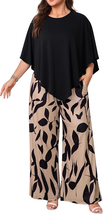 Plus Size Lounge Sets for Women 2 Piece Pants Sets Outfits
