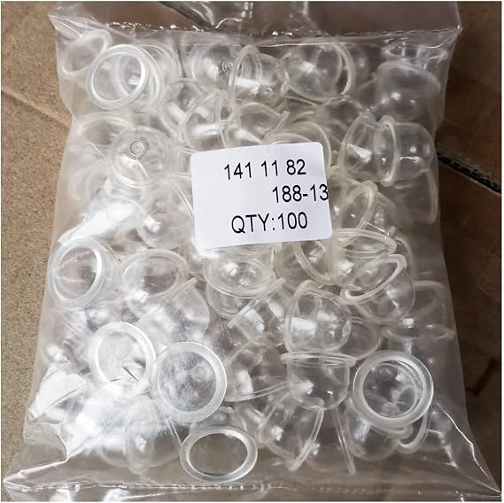 Motorbike Fuel Supply Carburetor Replacement Parts 100 Pack Primer Bulb Carb Repair for 188-13, 188-13-1 Dia 23.5/19.5 Mm, H 15.8mm 0057030 Carburetor Kit
