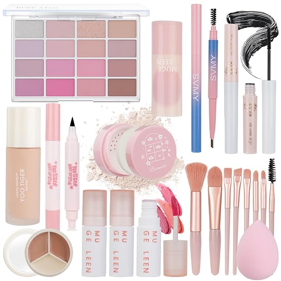 Makeup Set All in One Makeup Kit for Women and Teens Makeup Sets for Women Full Kit Makeup kits for teens Makeup Gift Set for Girls (Pink Makeup set)