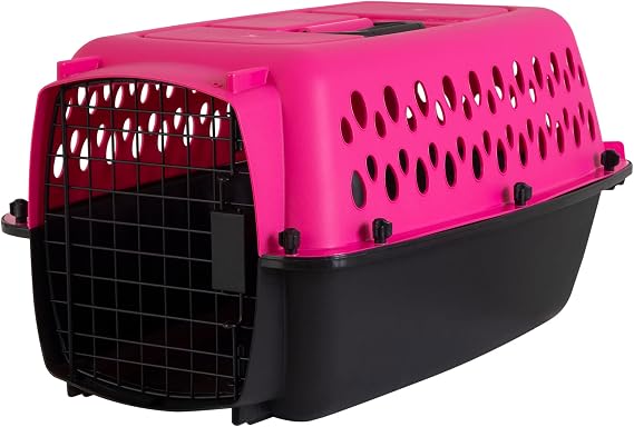 Petmate Pet Porter Fashion Dog Kennel 23in, Hot Pink, for Pets up to 15lbs