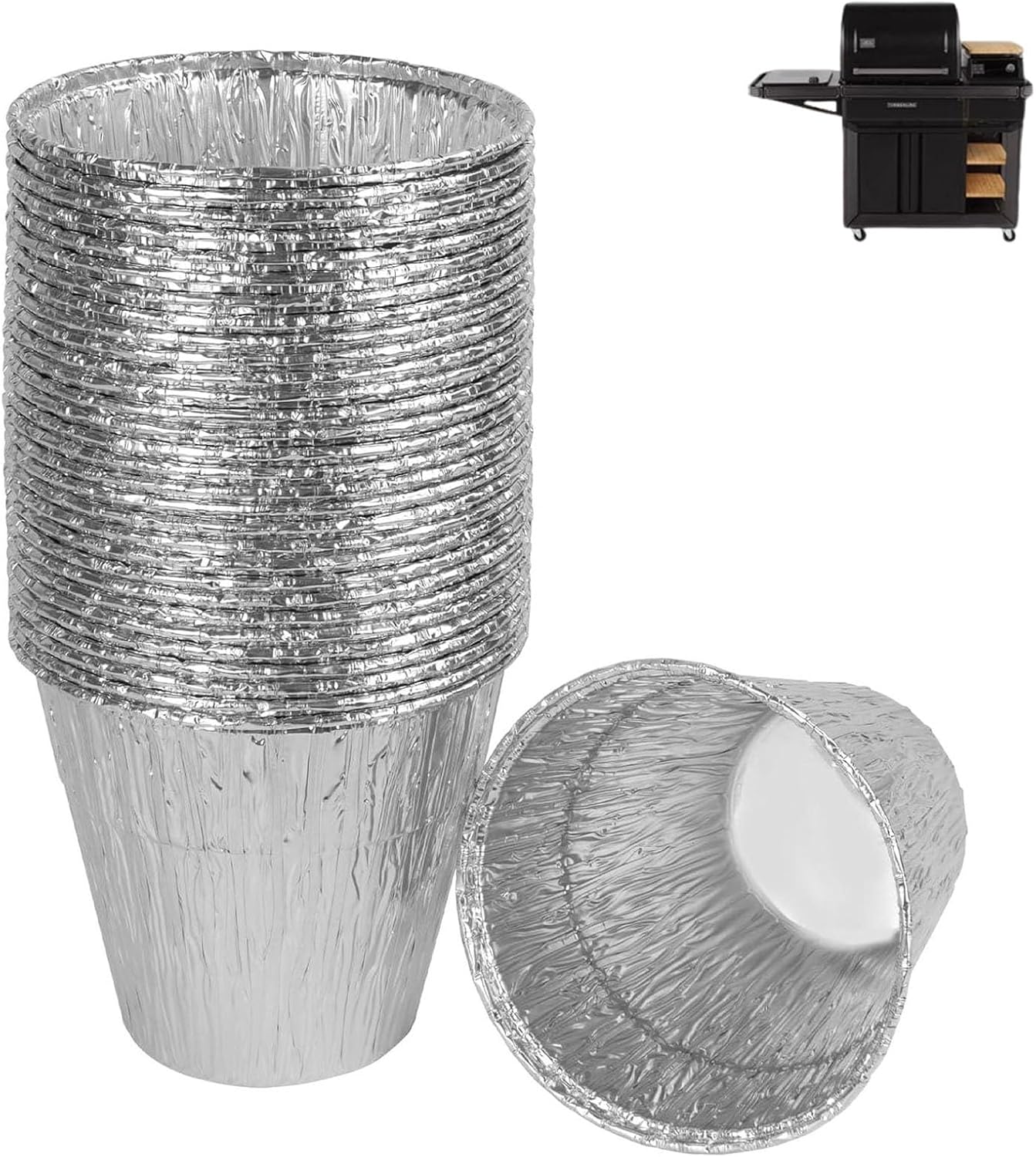 KEESHA 30 Pack BAC608 Grease Bucket Liner for Traeger Timberline, Timberline XL, Lronwood and Lronwood XL Series, Disposable Grease Drip Tray for Traeger Flatrock