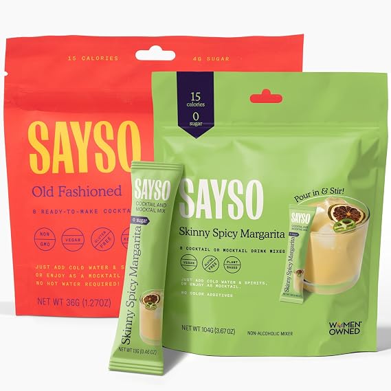 SAYSO Skinny Spicy Margarita Sticks & Old Fashioned Bundle