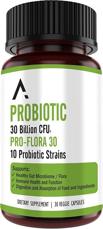 Bacillus Subtilis Probiotic - 30 Billion CFU Multi-Strain Probiotics for Women and Men - Supports Digestive and Gut Health - 30 Capsules