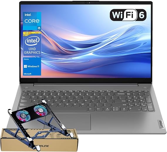 Lenovo V15 Gen 4 Laptop, 15.6 FHD, Octa-Core Intel Core i5-13420H (Beat i5-1235U), 16GB RAM, 1TB SSD, Win11H Slim, Fast, and Ready for Work or Study, School and Office, PCO Foldable Laptop Cooler