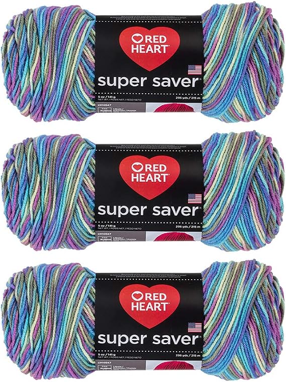 Bulk Buy: Red Heart Super Saver Yarn (3-Pack) Monet E300-310