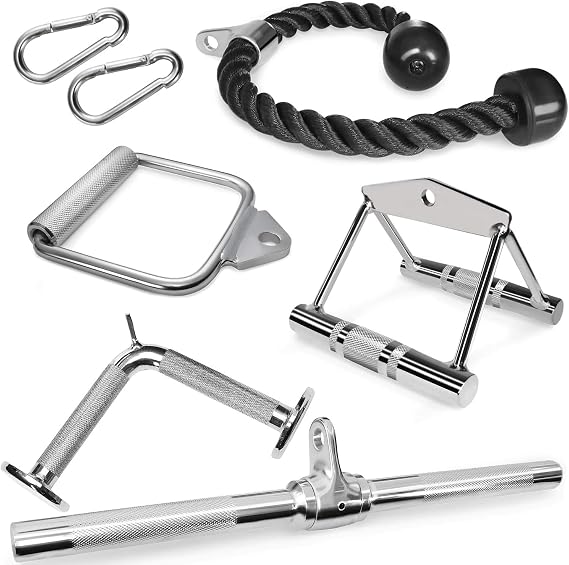 A2ZCARE Cable Machine Accessories for Weight Lifting, LAT Pull Down Attachment, Cable Attachments for Gym