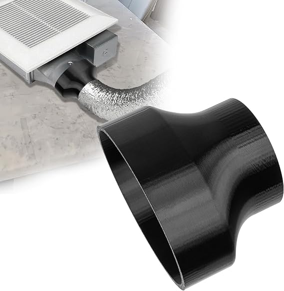 4 to 3 Inch Duct Reducer, Compatible with for Panasonic WhisperValue or similar model, for Broan-Nutone LP80, Bathroom Exhaust Fan Vent Reducer