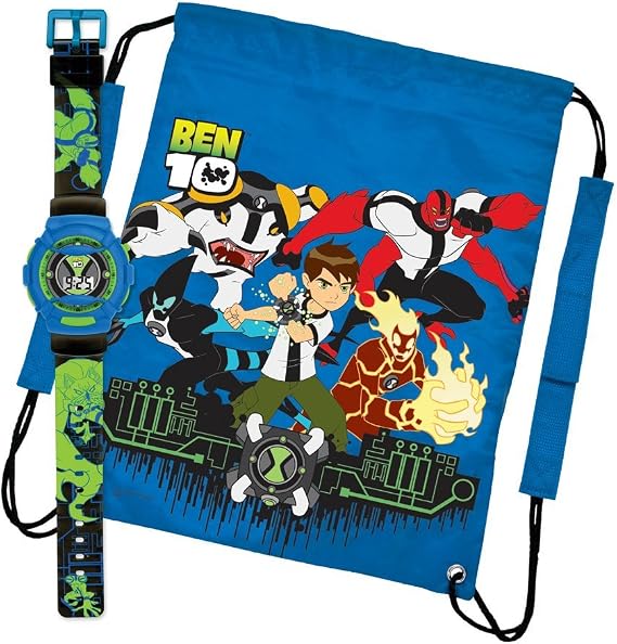 Ben10 Kids Draw String Bag And Watch Set 24820SETA