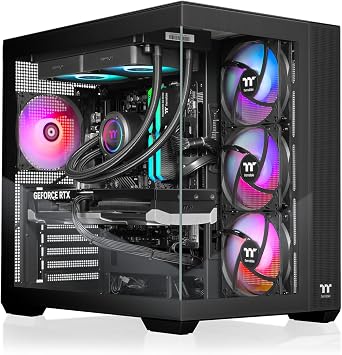 Thermaltake LCGS View 7870T-380 Gaming Desktop (AMD RyzenTM 7 7800X3D, ToughRam 32GB DDR5 6400MT/s RGB Memory, NVIDIA GeForce RTXTM 5070 Ti, 2TB NVMe M.2, WiFi, Windows 11) V38B-B850-57T-LCS