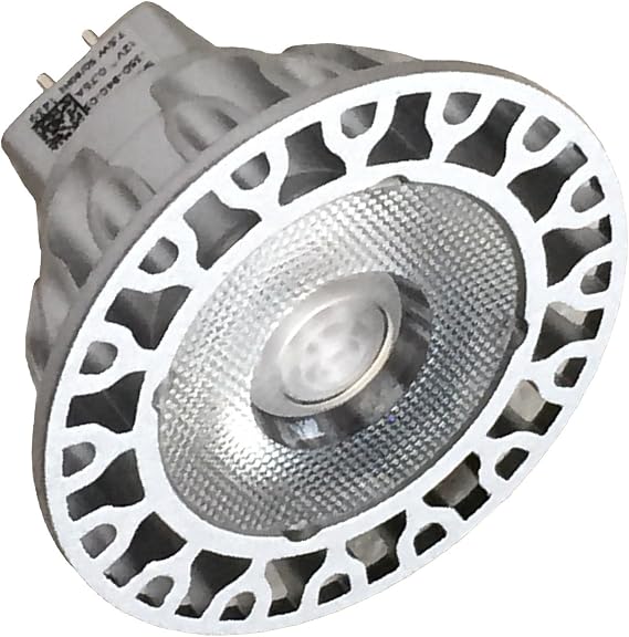 Bulbrite SORAA, 7.5 Watt, 50 Watt Equivalent, Dimmable, MR16, GU5.3 Bi-Pin, 3000K (Soft White Light) Light Bulb, Silver Finish, (Pack of 1)