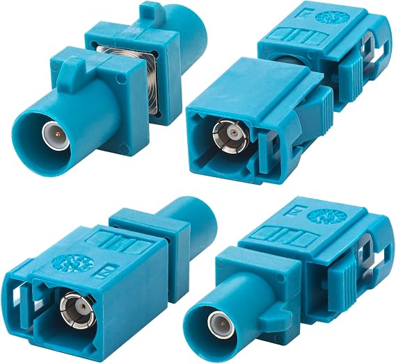 Fakra Z Connector Kit 4PCS(2*Male-Female, Female-Female, Male-Male) | GPS Fakra Z Adapter for Car Stereo, GPS Navigation, FM AM Radio, Sirius XM Satellite Radio