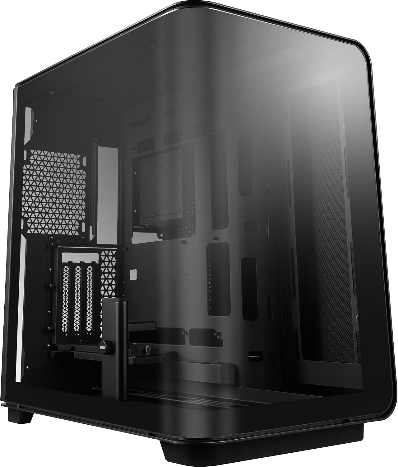 MSI MEG Maestro 700L PZ - Premium Mid Tower Gaming PC Case - Tempered Glass Side Panels - Supports up to 360mm Radiator Liquid Cooling - Ventilated Front Panel
